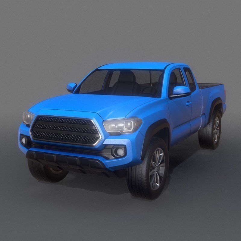 Pick-up Truck Game Ready Low-poly 3D model_3