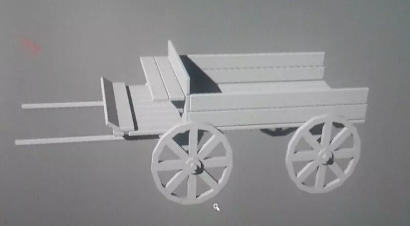 Farming wagon Free low-poly 3D model