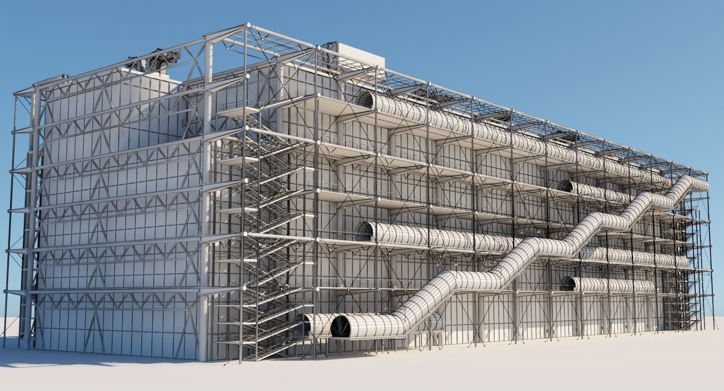 Pompidou Center 3D model_10