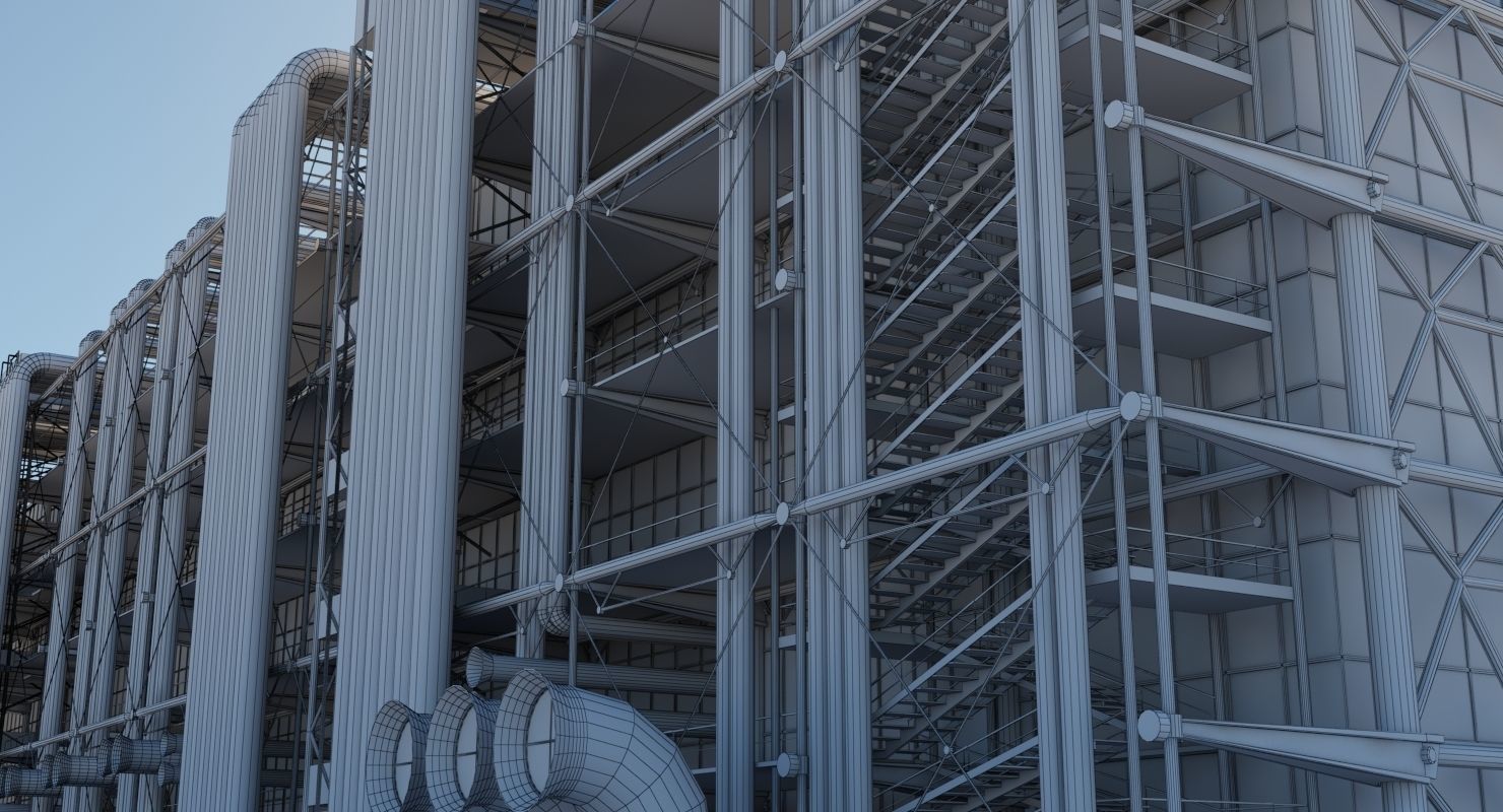 Pompidou Center 3D model_11