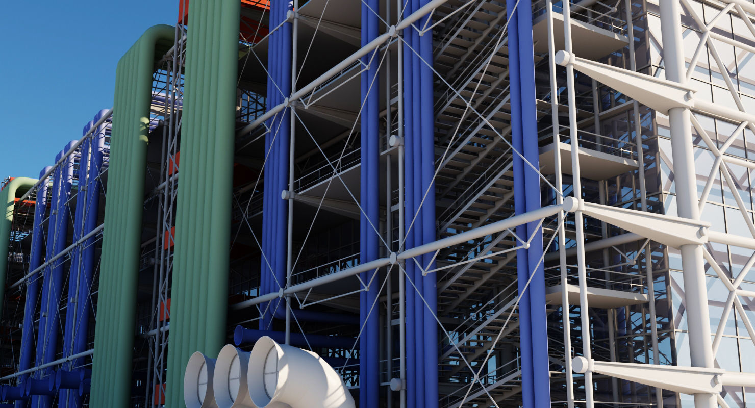 Pompidou Center 3D model_3