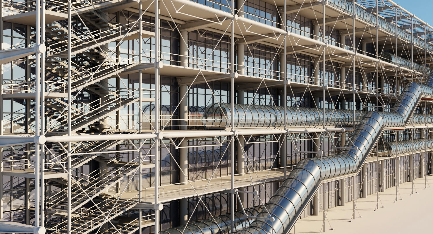 Pompidou Center 3D model_5