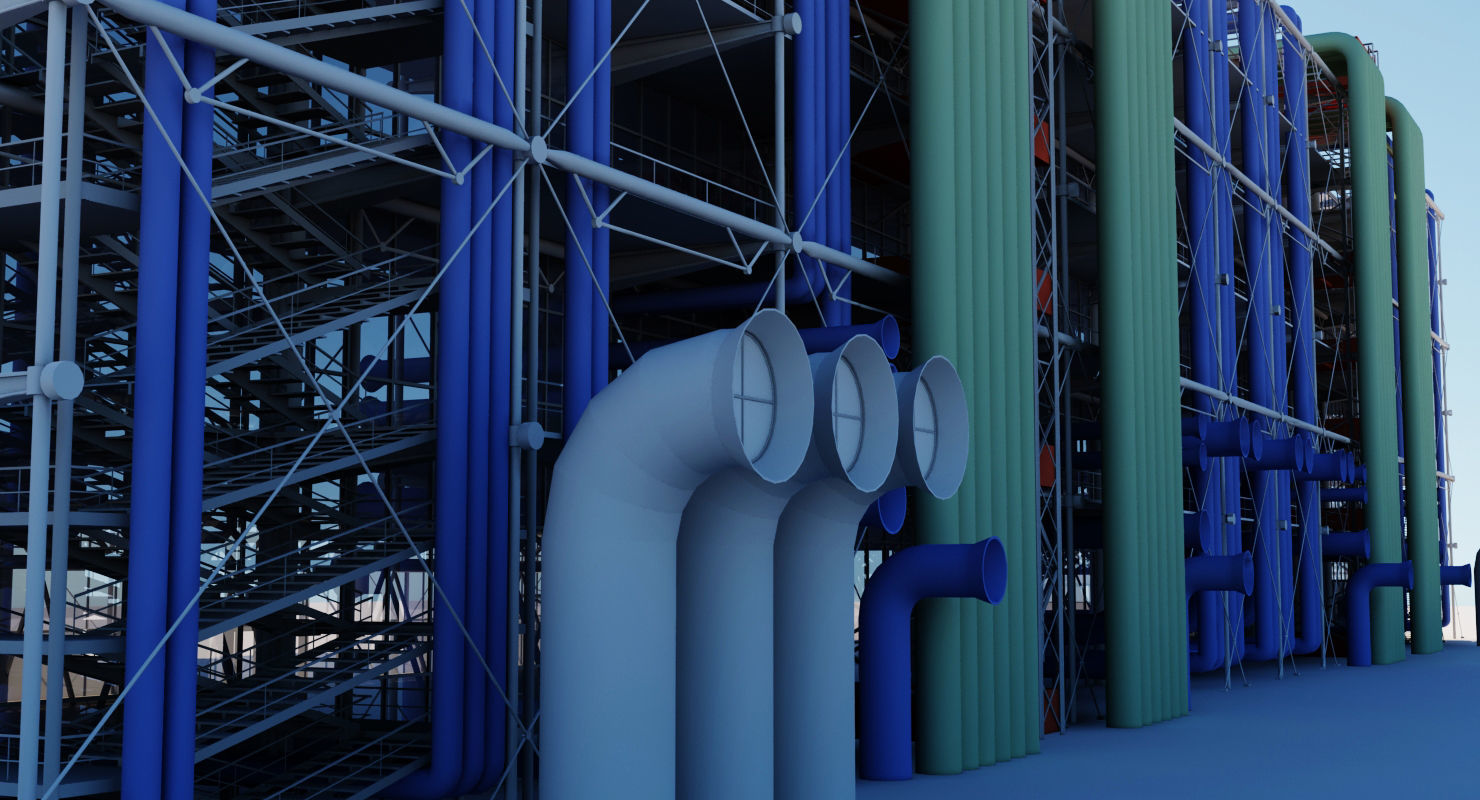 Pompidou Center 3D model_8