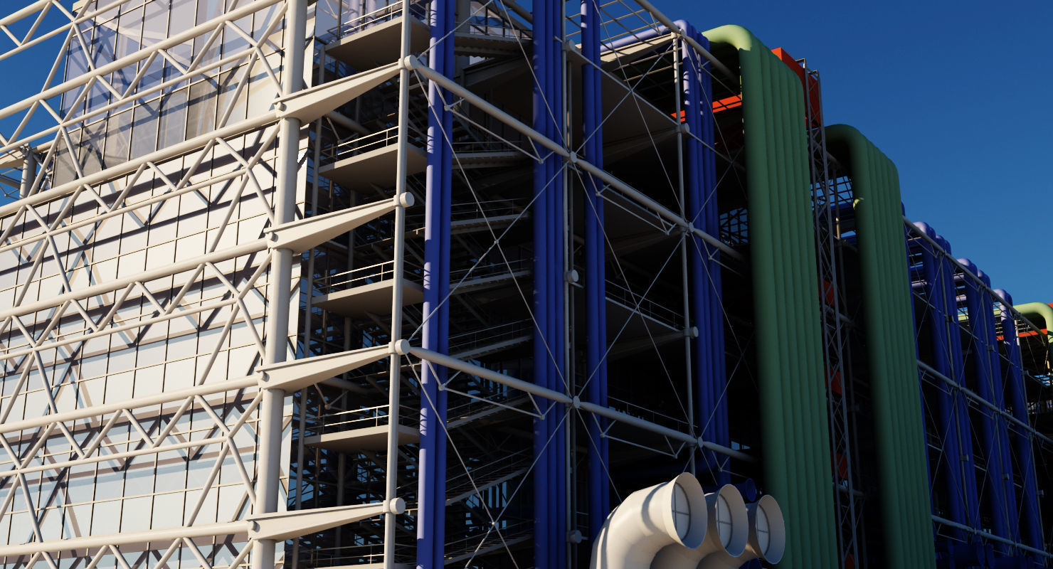 Pompidou Center 3D model_2