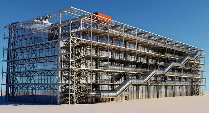 Pompidou Center 3D model