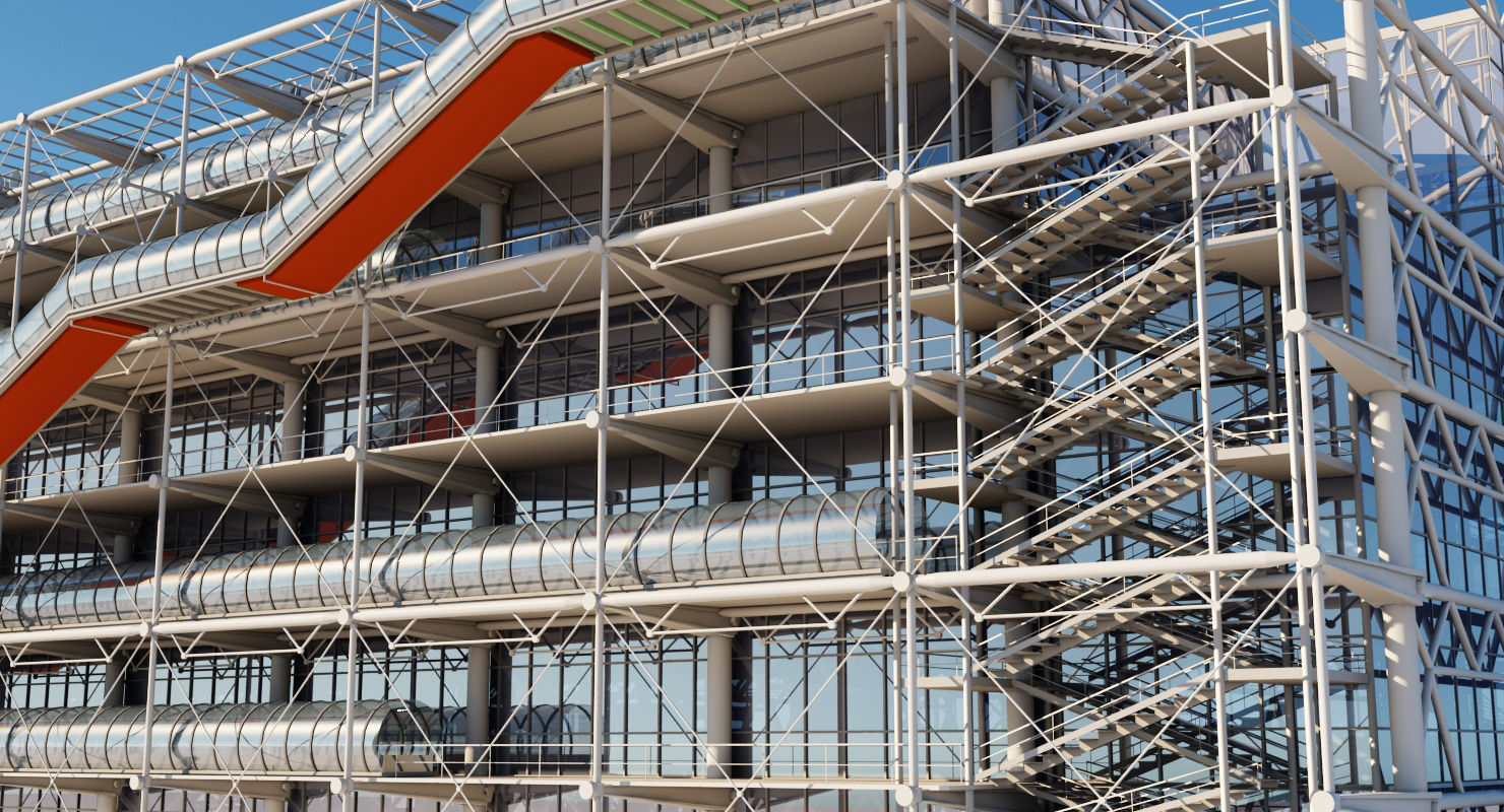 Pompidou Center 3D model_7