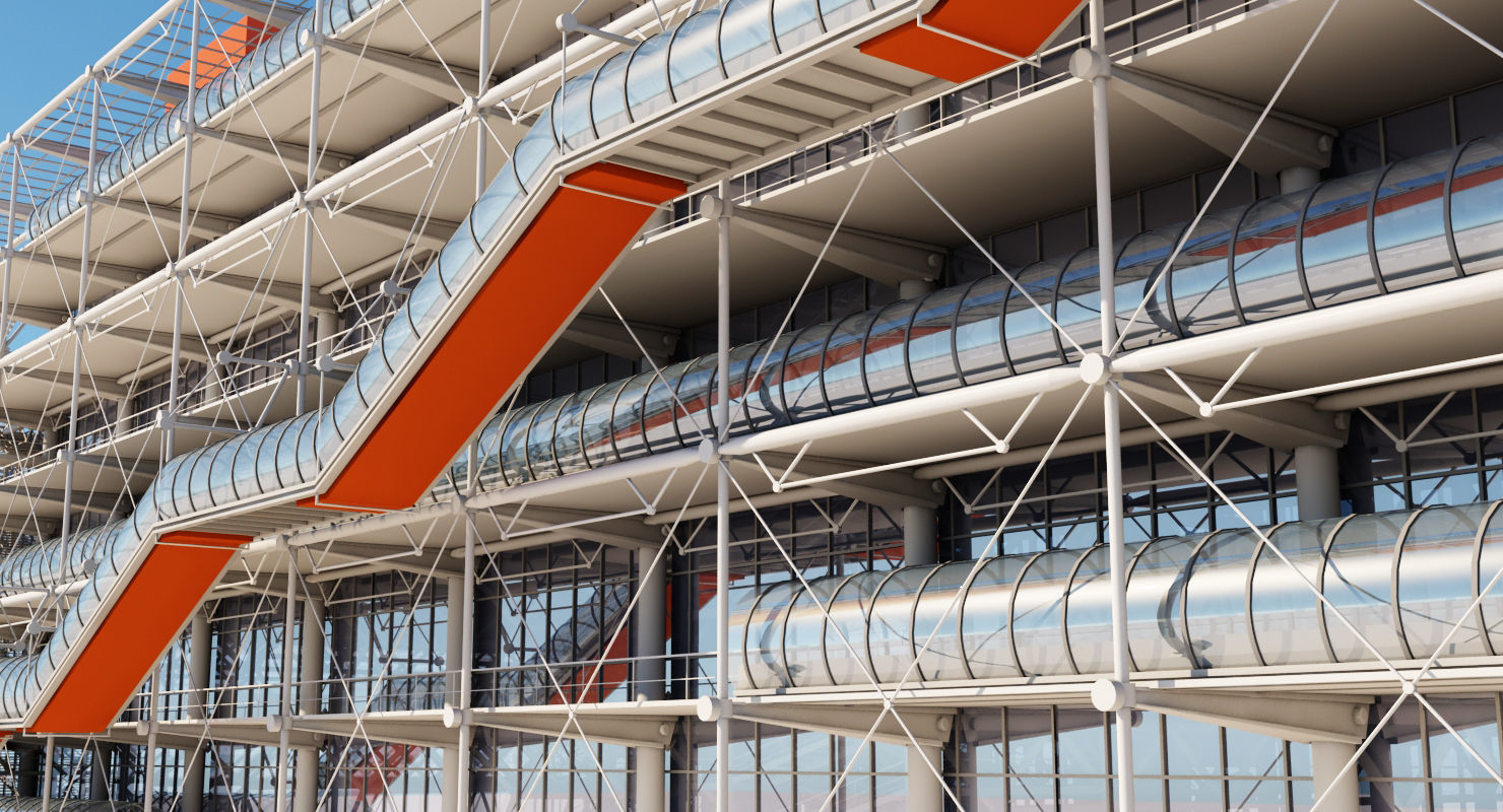 Pompidou Center 3D model_1