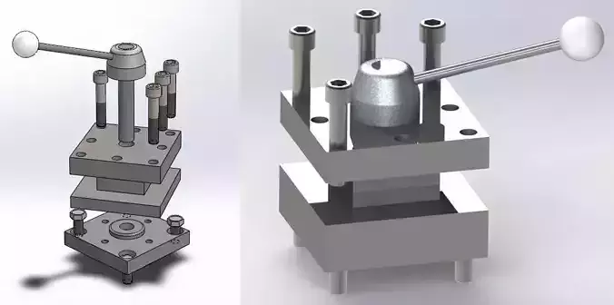 Square tool post Free 3D model