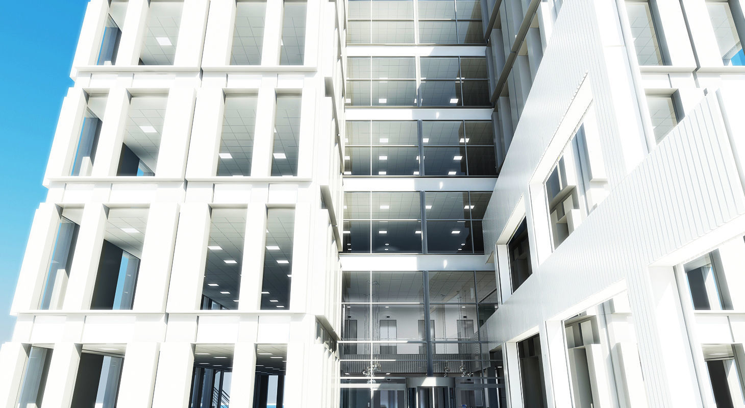 Office Interior Reception 3 3D model_1