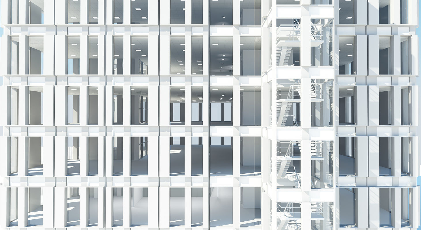 Office Interior Reception 3 3D model_4