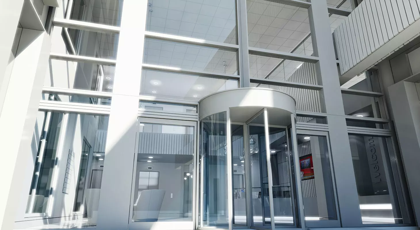 Office Interior Reception 3 3D model_0