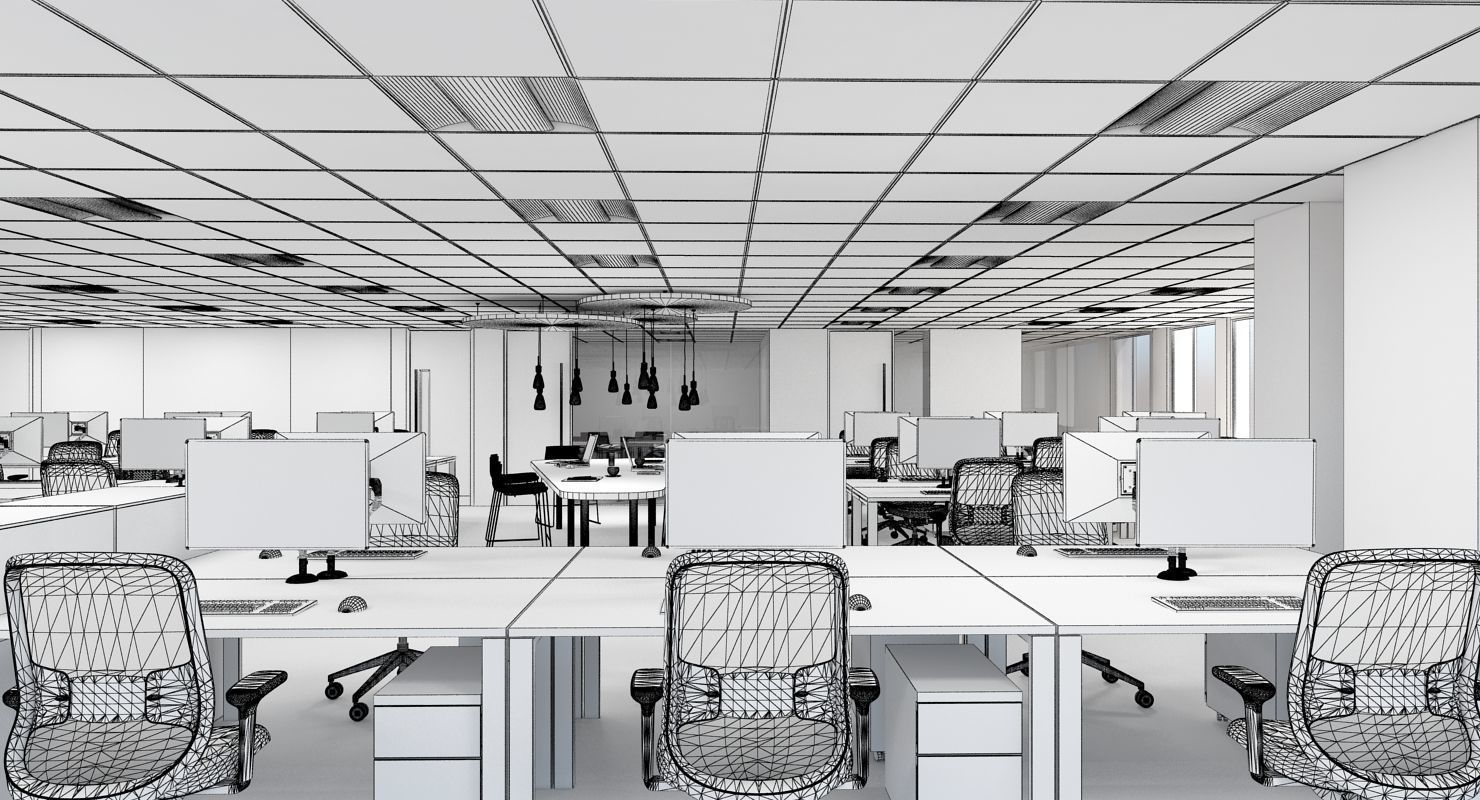 Office Interior 40 3D model_2