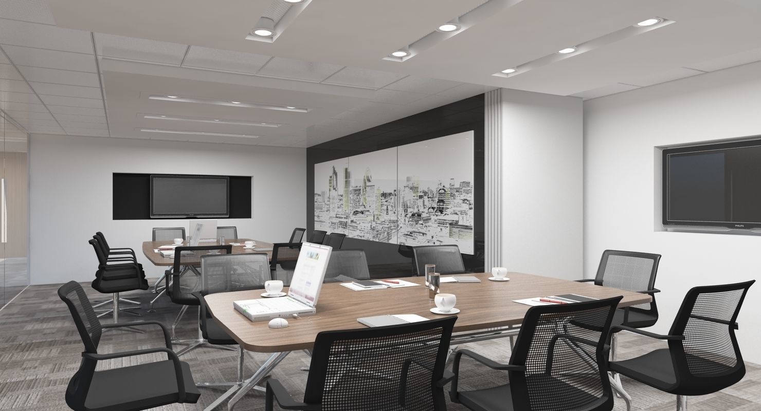 Office Interior 40 3D model_1