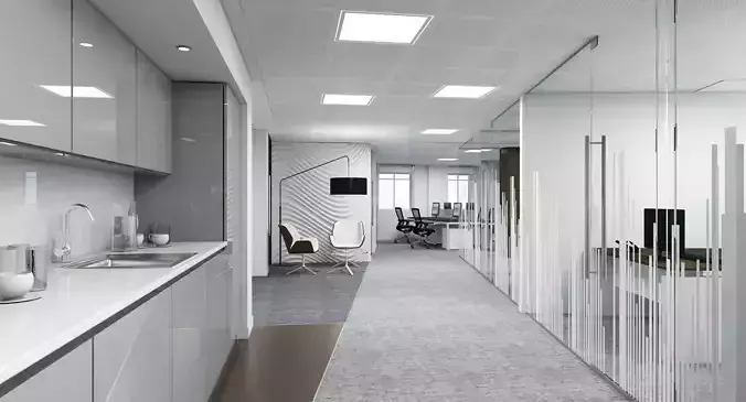 Full Office Interior  3D model