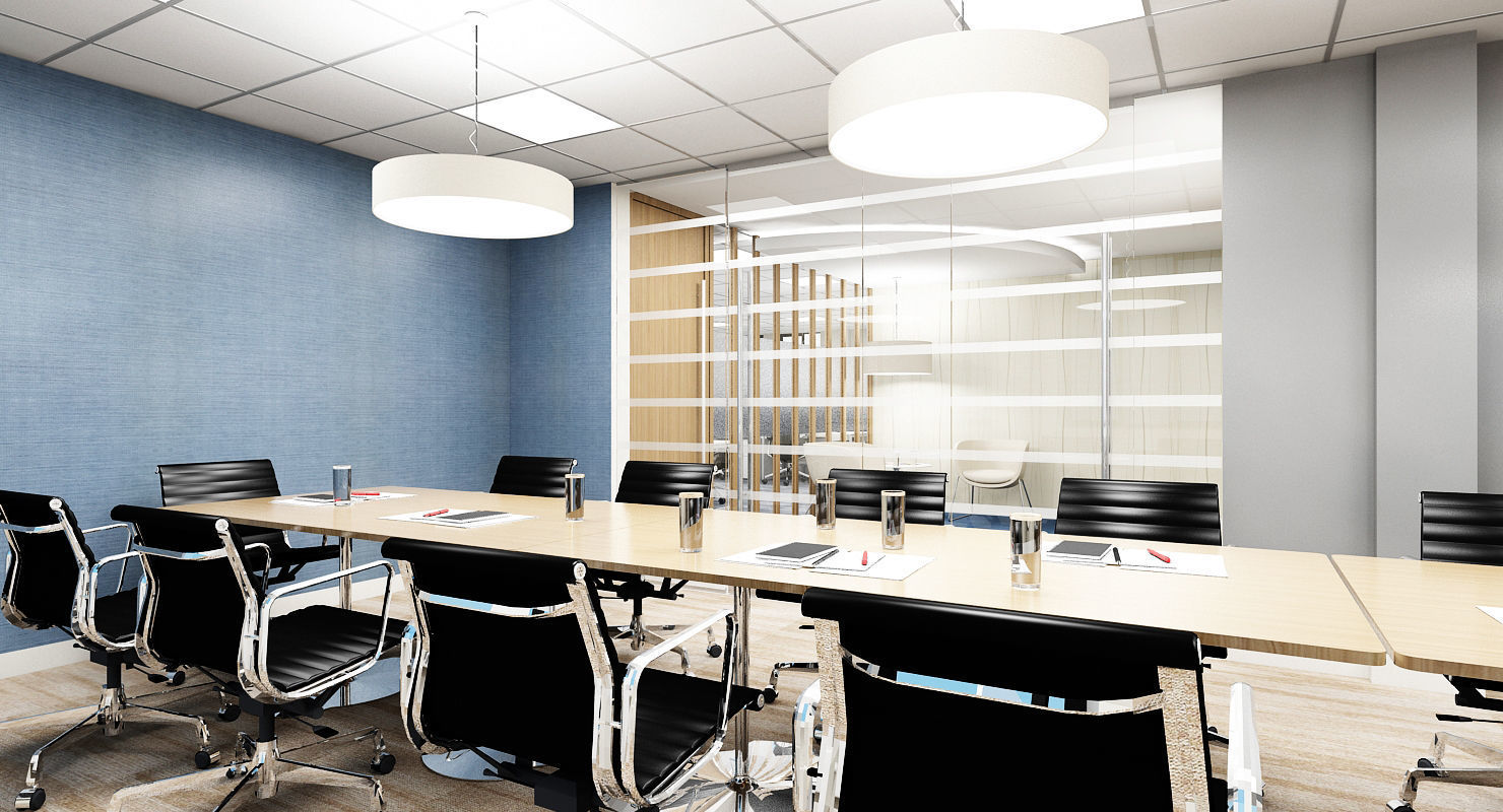 Office Interior 10 3D model_4