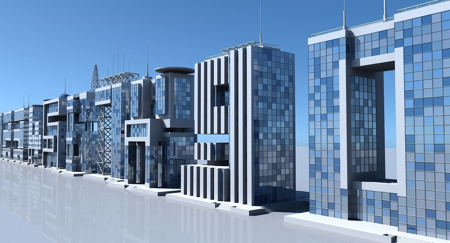 Numbers Skyscrapers 3D model_4
