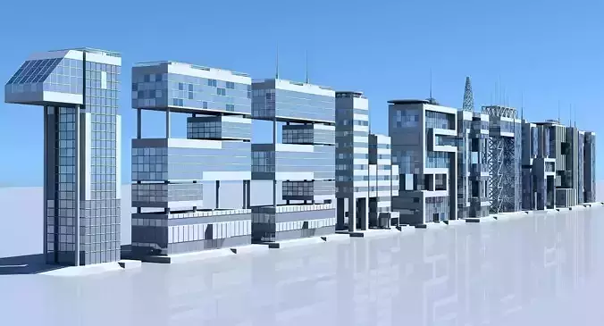 Numbers Skyscrapers 3D model