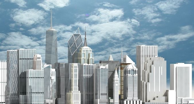 3D New York Skyscrapers 3D model