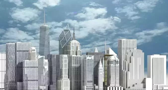 3D New York Skyscrapers 3D model