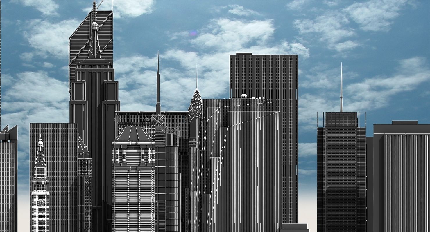 3D New York Skyscrapers 3D model_8