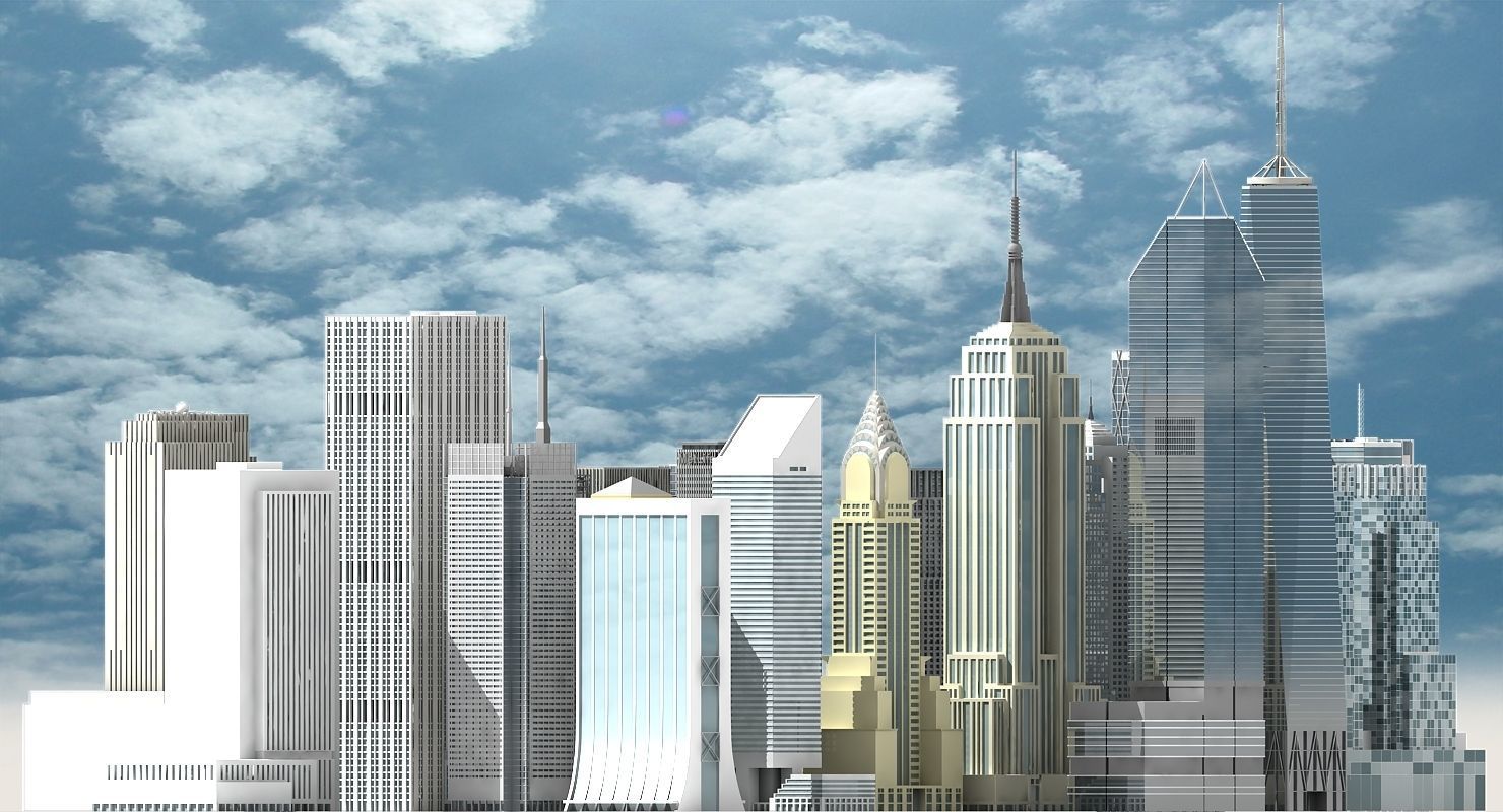 3D New York Skyscrapers 3D model_4