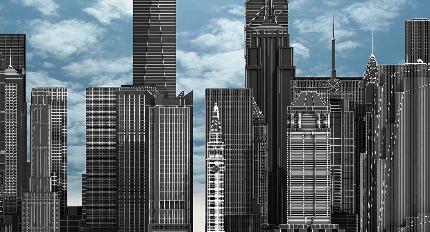 3D New York Skyscrapers 3D model_9