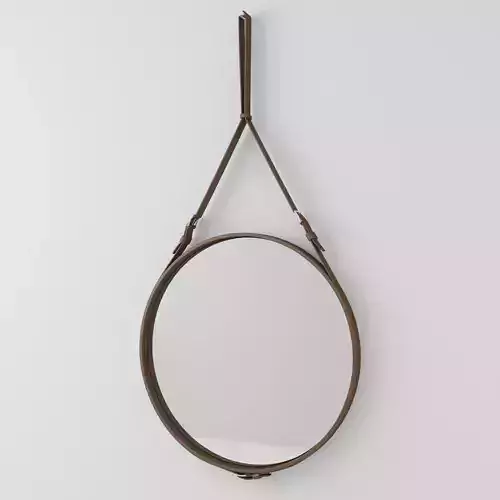 Round Mirror HERMES Leather