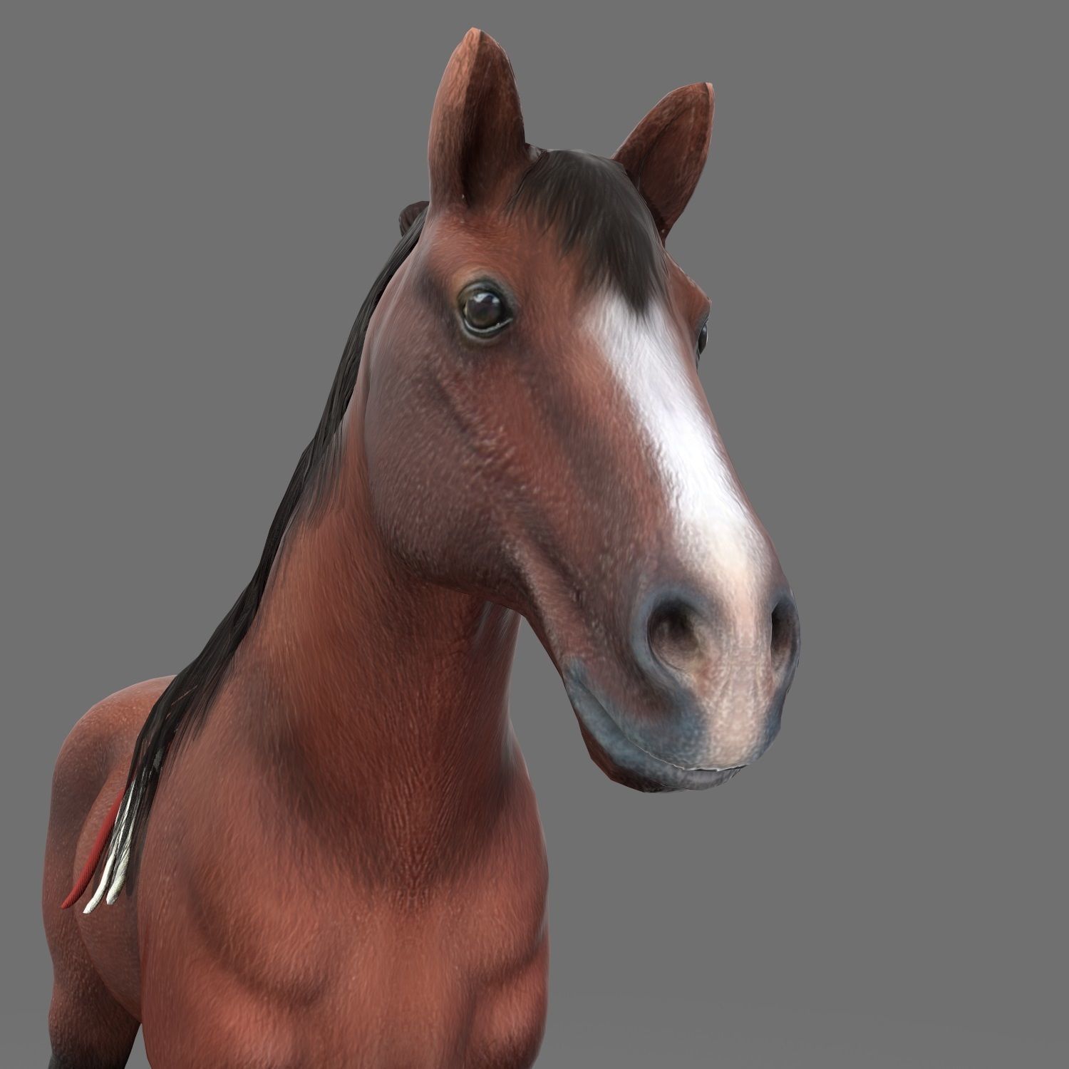Clydesdale Horse Low Poly Low-poly 3D model_19