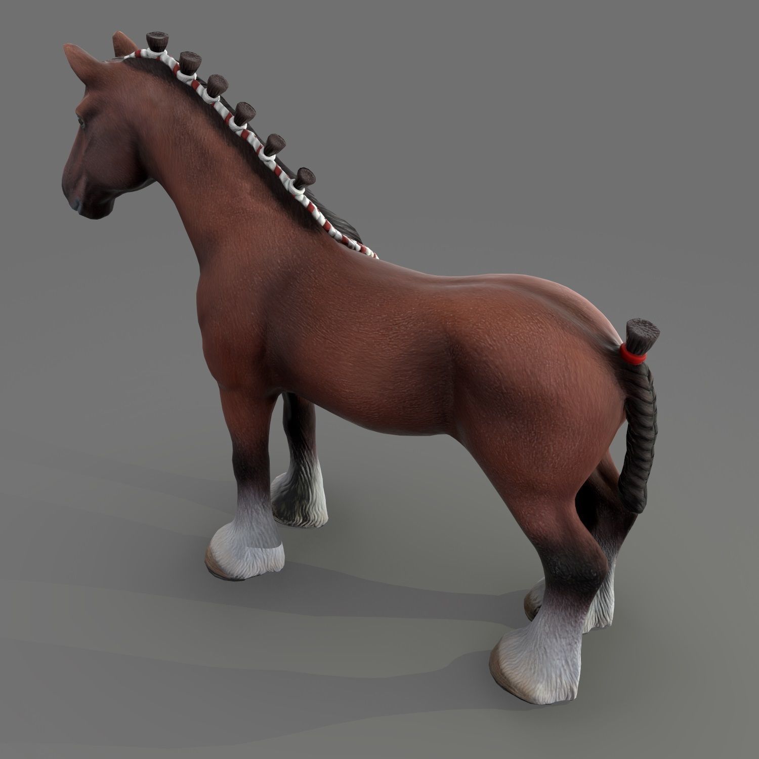 Clydesdale Horse Low Poly Low-poly 3D model_15