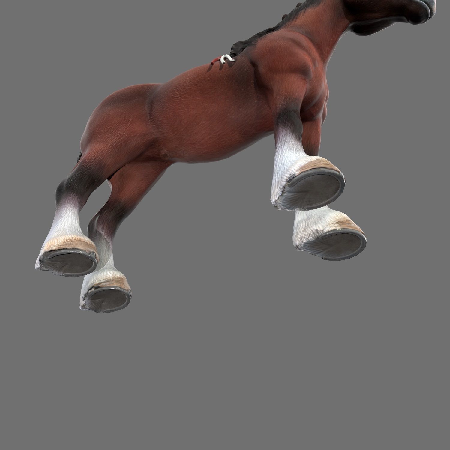 Clydesdale Horse Low Poly Low-poly 3D model_21
