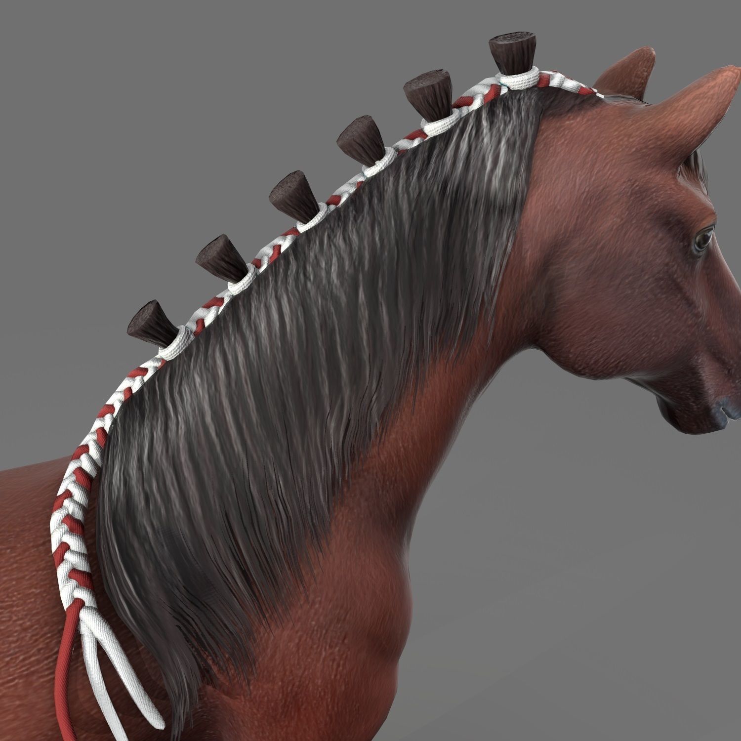 Clydesdale Horse Low Poly Low-poly 3D model_17