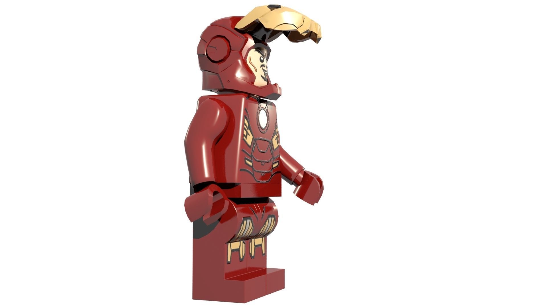 Lego Ironman Low-poly 3D model_16