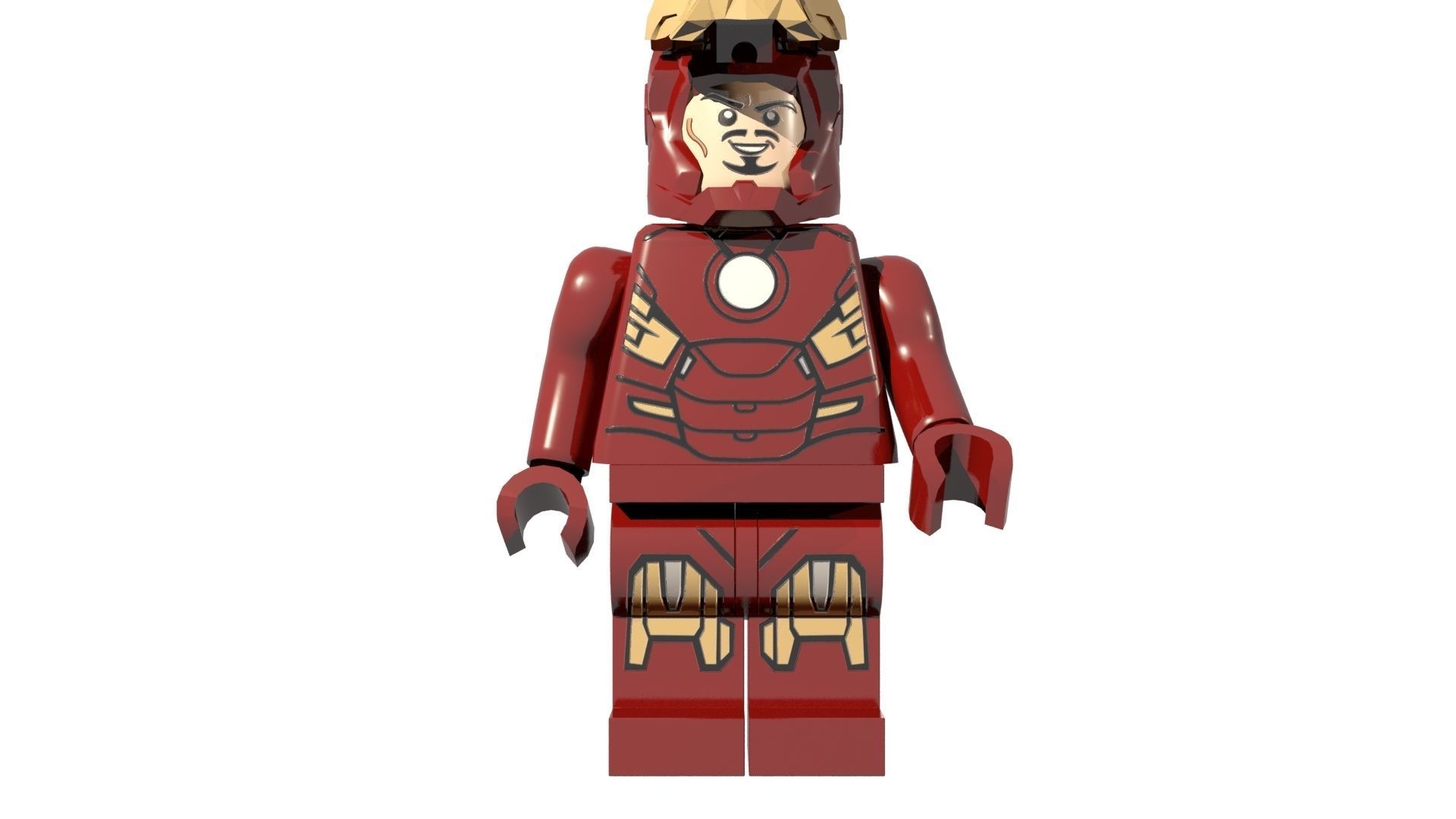 Lego Ironman Low-poly 3D model_14