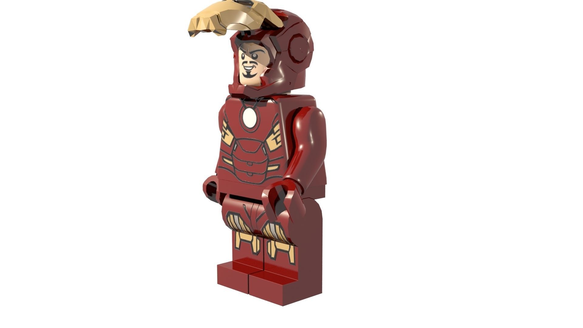 Lego Ironman Low-poly 3D model_18