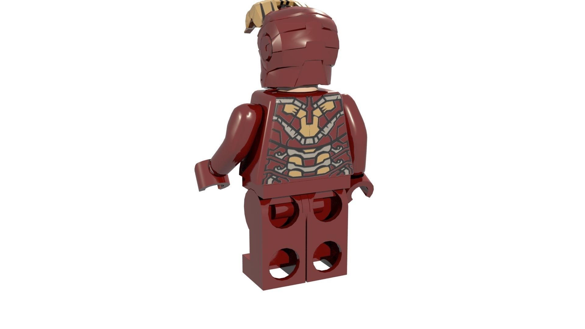 Lego Ironman Low-poly 3D model_19