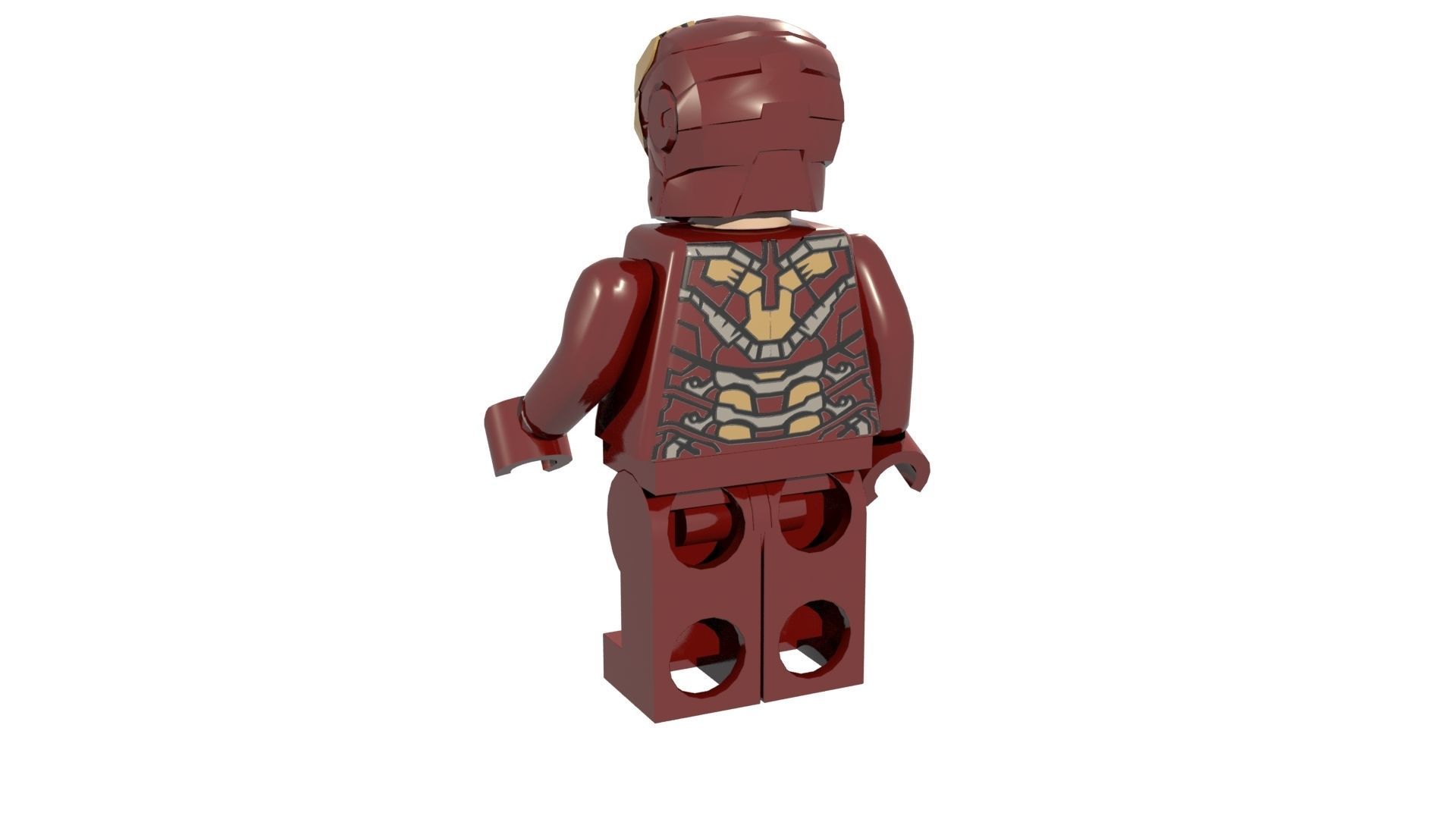 Lego Ironman Low-poly 3D model_5