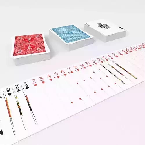 Playing Cards Poker Card Set - single textures Low-poly 3D model