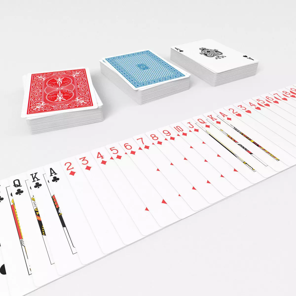 Playing Cards Poker Card Set - single textures Low-poly 3D model