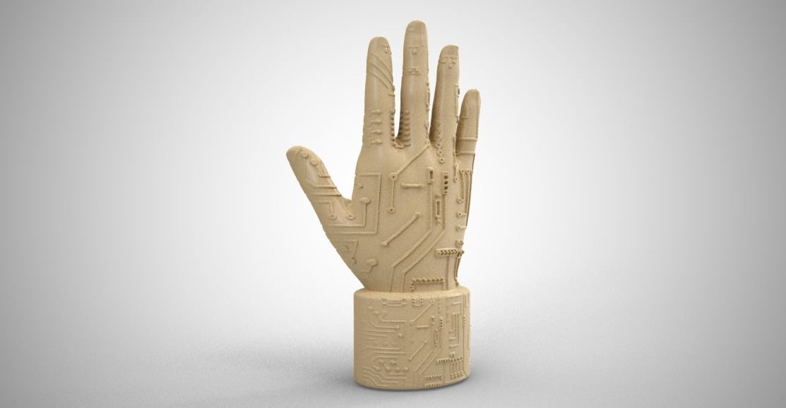 Circuit Hand 3D model 3D printable | CGTrader