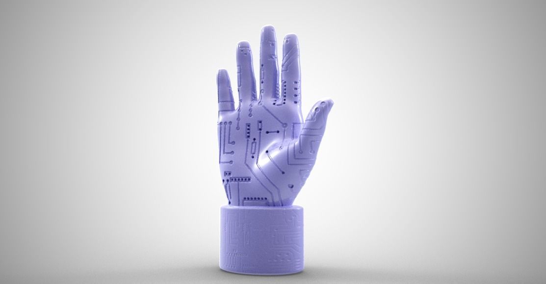 Circuit Hand 3D model 3D printable | CGTrader
