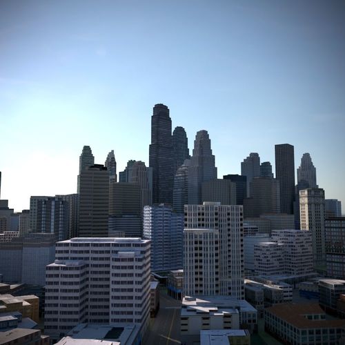 City 07 Low-poly 3D model