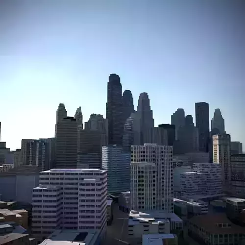City 07 Low-poly 3D model