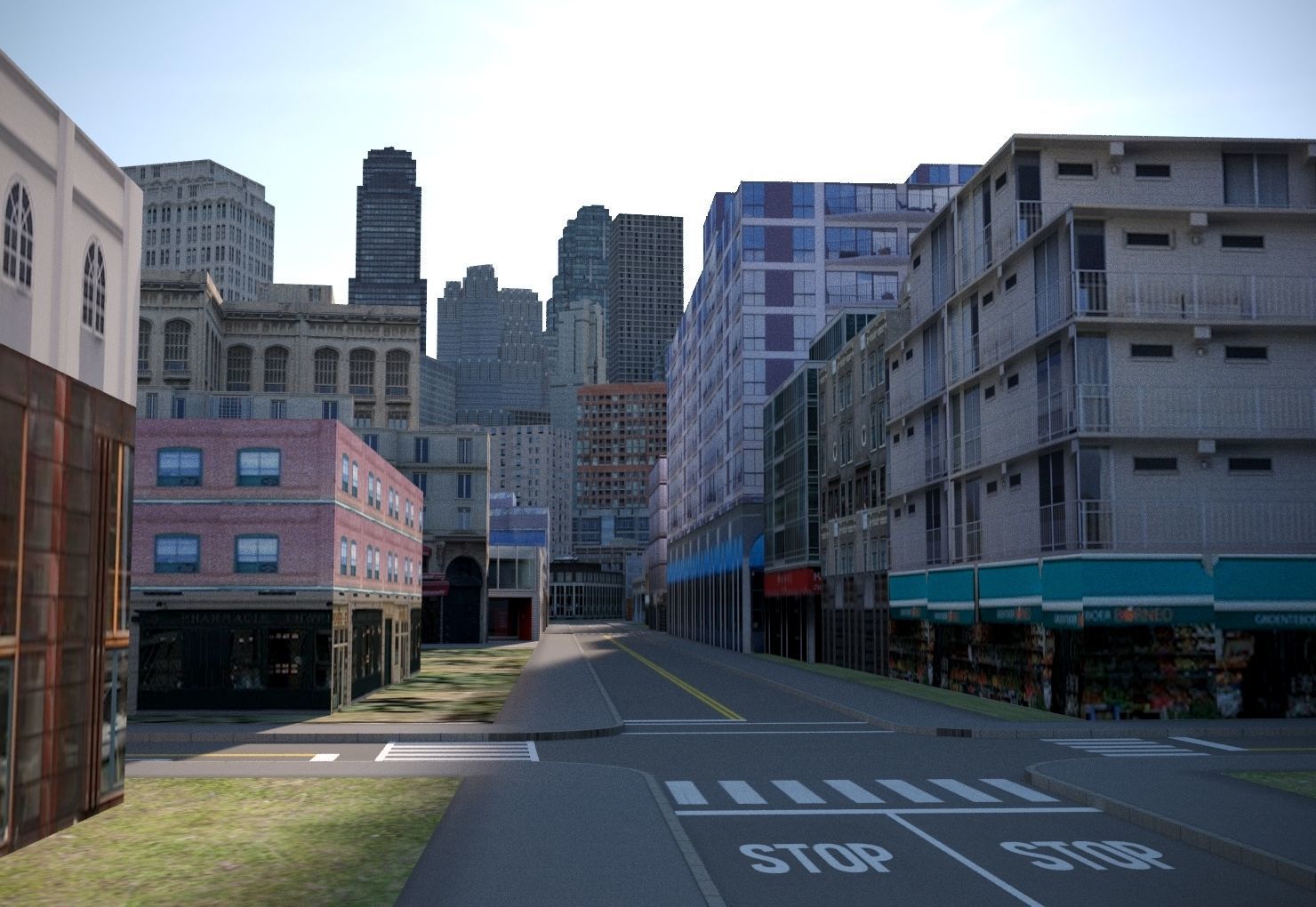 City 07 Low-poly 3D model_2