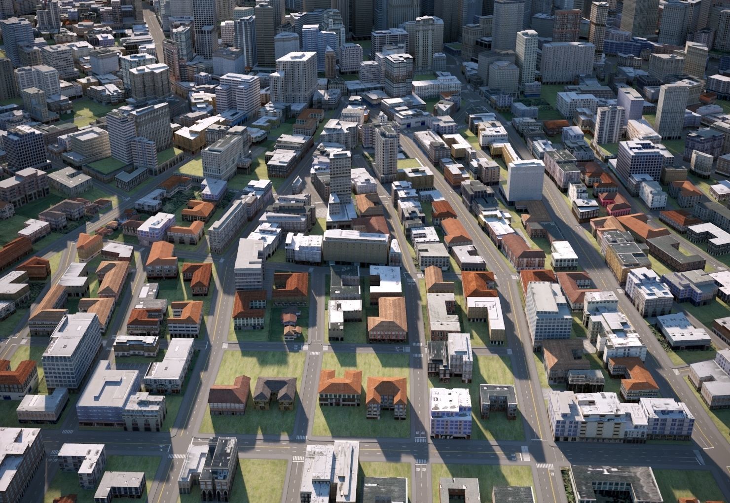 City 07 Low-poly 3D model_4