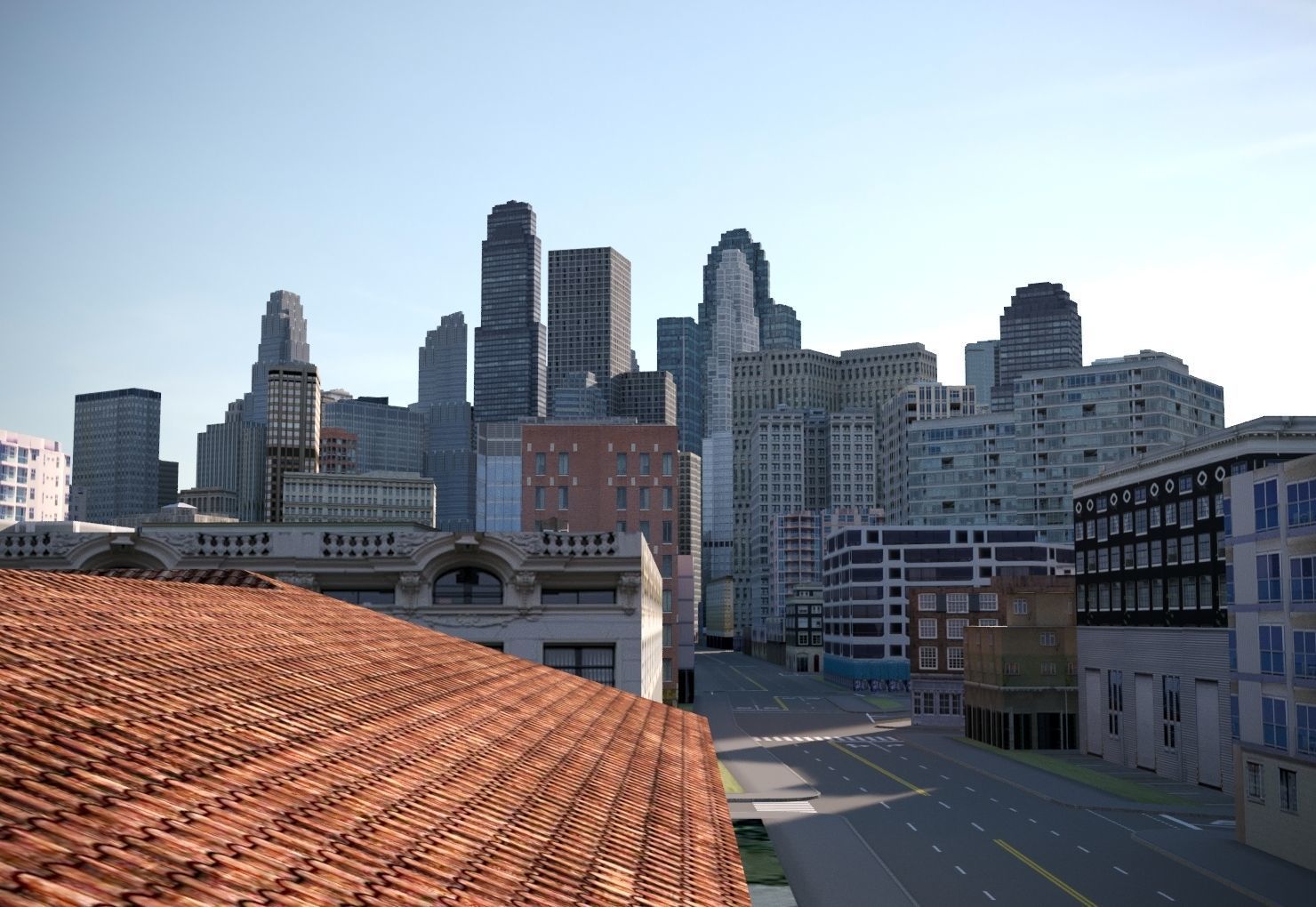 City 07 Low-poly 3D model_3