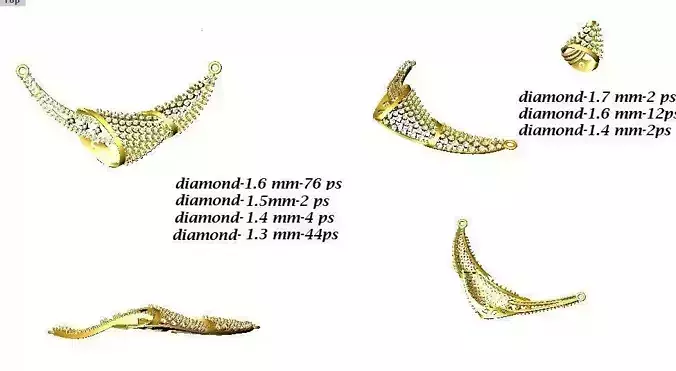 Gold Necklace With Diamonds 58