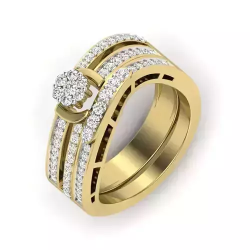 Swirl Gold Ring With Diamonds 1