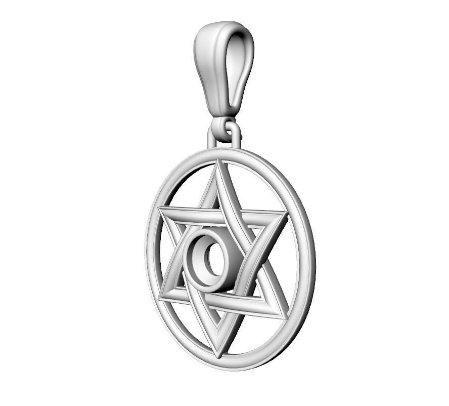 Star of David 3D print model_3