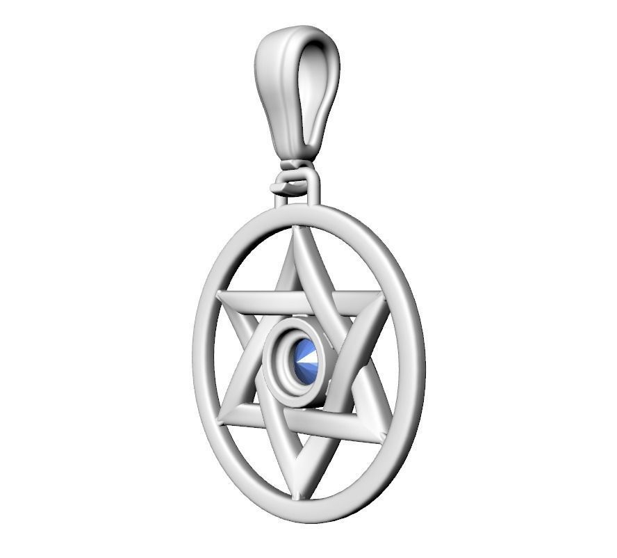 Star of David 3D print model_2