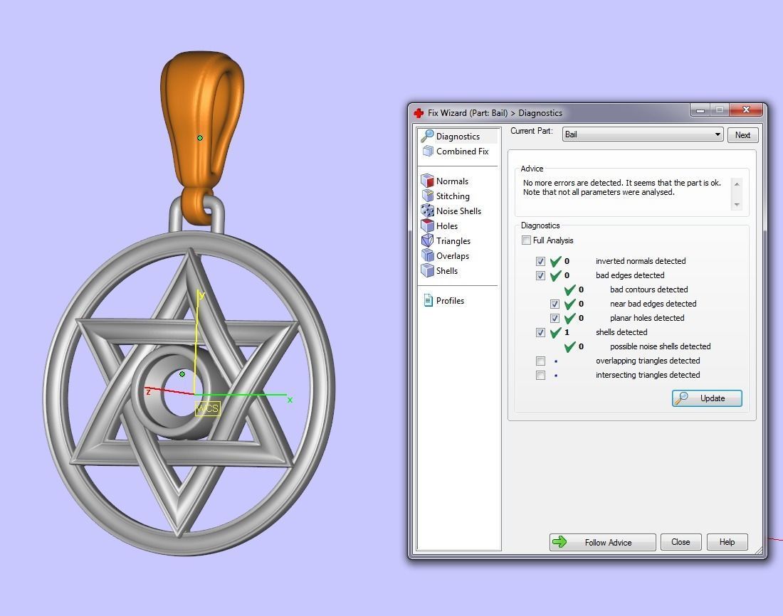 Star of David 3D print model_5